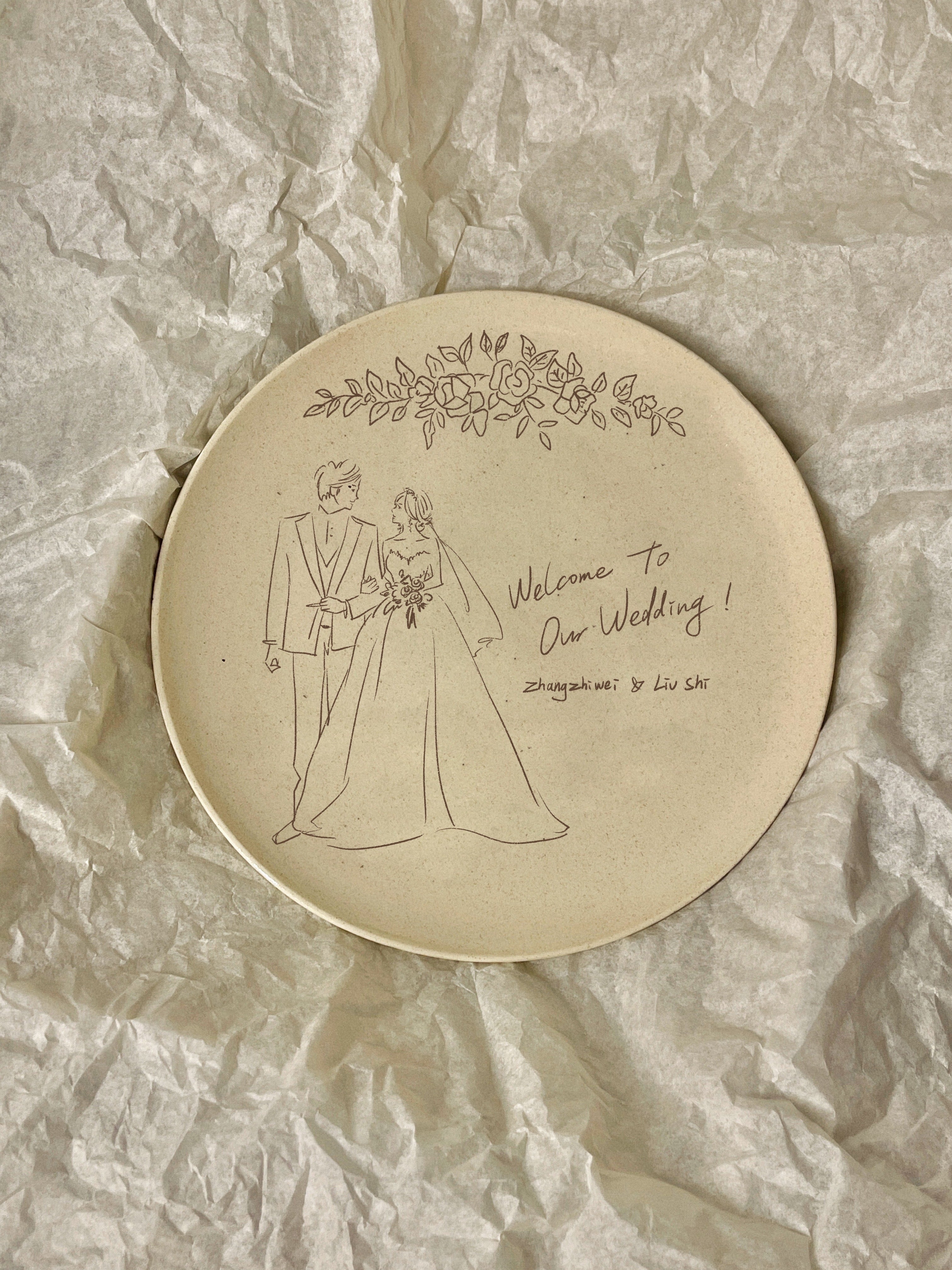 Personalized-Ceramic-Wedding-Keepsake-Plate
